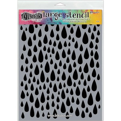 Dylusions - Large Stencil - Teardrops