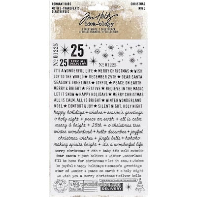 Tim Holtz - Ideaology - Remnant Rubs - Christmas