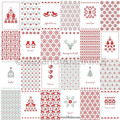 Alexandra Renke - Red Christmas - Christmas Cut Aparts    12 x 12"