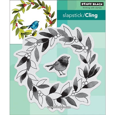 Penny Black - Slapstick Stamp - Tweet Wreath