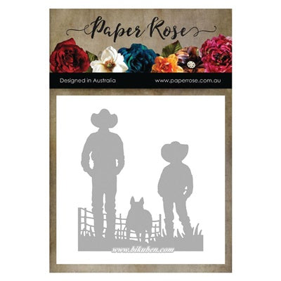 Paper Rose - Dies - Farmer with boy