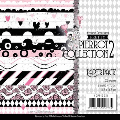 Yvonne Creations - Pretty Pierrot 2 - Paper Pad  6 x 6"
