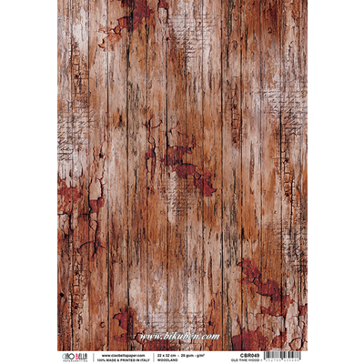 Ciao Bella - Woodland - Old Time Wood  - Rice Paper  A4