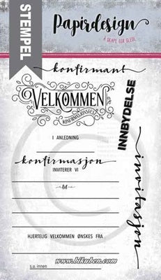 Papirdesign - Clear stamps - Konfirmasjonsfest