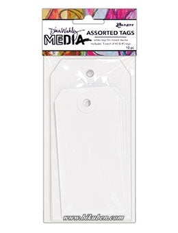Dina Wakley Media - Assorted White Tags - 3" & 5"