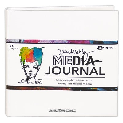 Dina Wakley Media - Journal - White  - 6x 6"