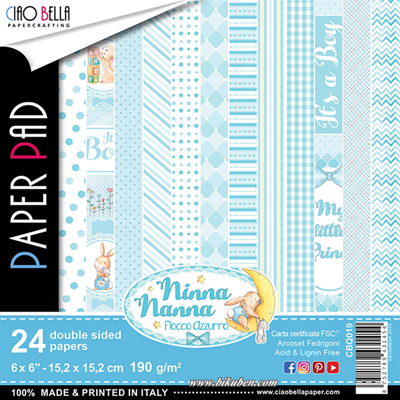 Ciao Bella - Ninna Nanna Boy - Paper  Pad   6 x 6"
