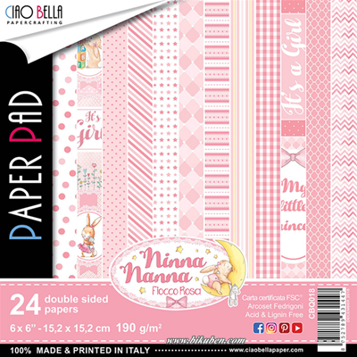 Ciao Bella - Ninna Nanna Girl - Paper  Pad   6 x 6"