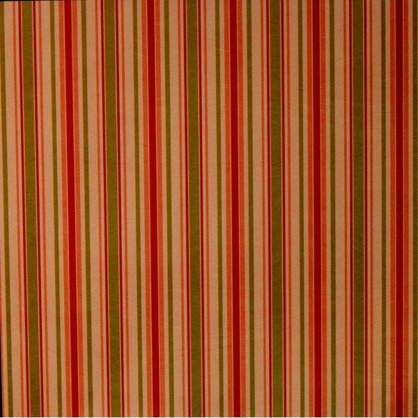 K & Company: Tulips Green & Red Stripe Paper   12 x 12"