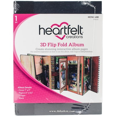 Heartfelt Creations - 3D Flip Fold Album - Black
