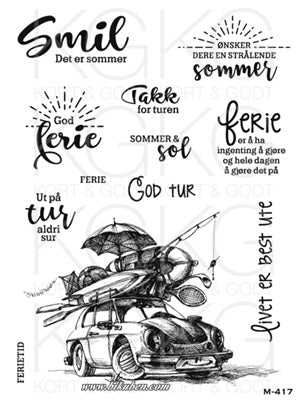 Kort & Godt - Clearstamps Medium plate - God ferie