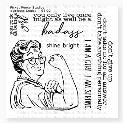 Picket Fence - Clear Stamp - Girl Boss - Louise