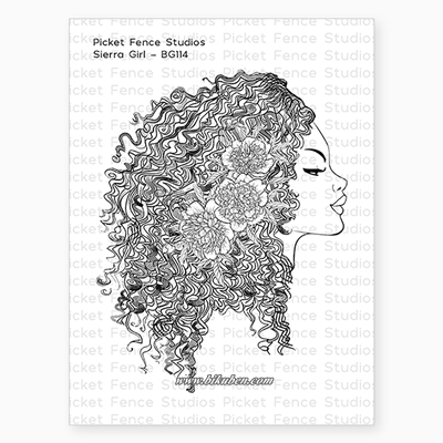Picket Fence - Clear Stamp - Beautiful Girls - Sierra
