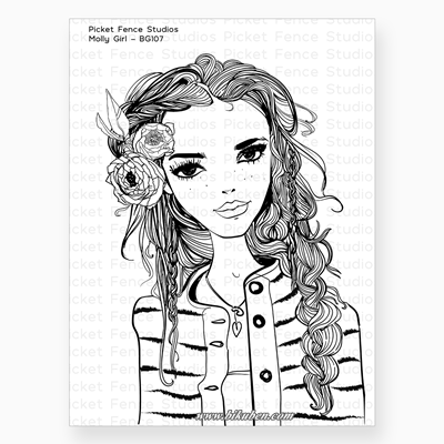 Picket Fence - Clear Stamp - Beautiful Girls - Molly