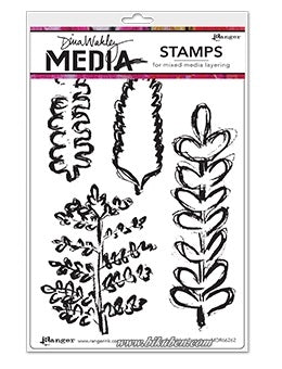 Dina Wakley Media - Stamps - Scribbled Branches