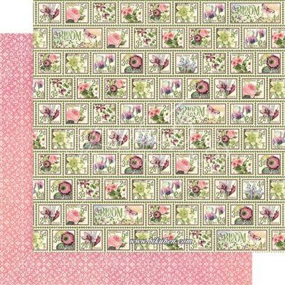 Graphic45 - Bloom - Petal Postage  - 12 x 12"