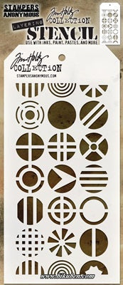 Tim Holtz - Layered Stencil - Patchwork Circle