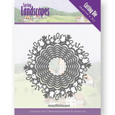 Jeanine Art - Spring Landscape - Dies - Spring Scalloped Circle