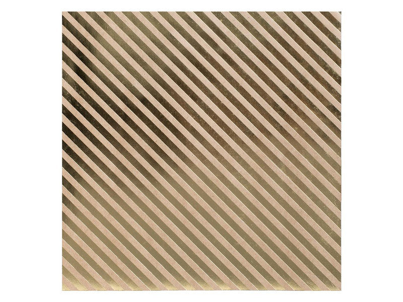 Bazzill - Speciality Paper - Foil Stripe Kraft 12x12"