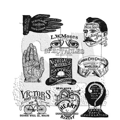 Tim Holtz Collection - Cling Stamps - Eclectic Adverts