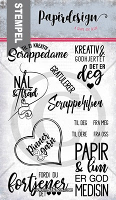 Papirdesign - Clear stamps - Scrappehilsen