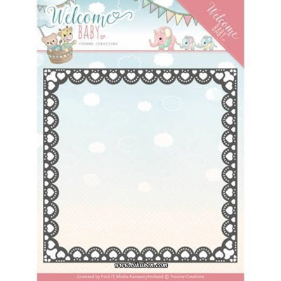 Yvonne Creations - Welcome Baby - Heart Frame Dies