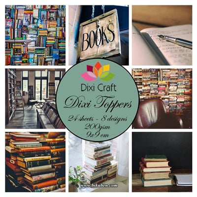 Dixi Craft - Toppers - Books    (9cm x 9cm) 