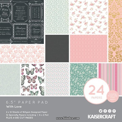 Kaisercraft - With Love - Paper Pad 6,5 x 6,5"