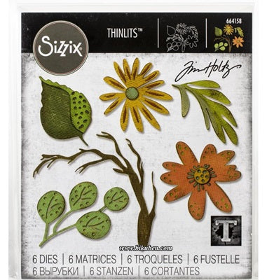 Sizzix - Tim Holtz Alterations - Thinlits - Funky Floral Large