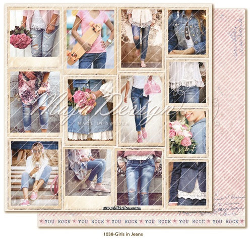 Maja Design - Denim & Girls - Girls in jeans    12 x 12" 