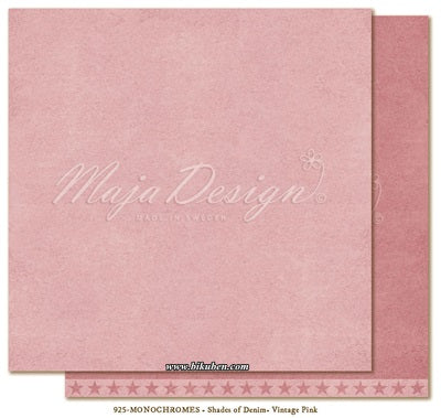 Maja Design - Denim & Girls - Monochrom - Shades of Denim - Vintage Pink 12x12" 