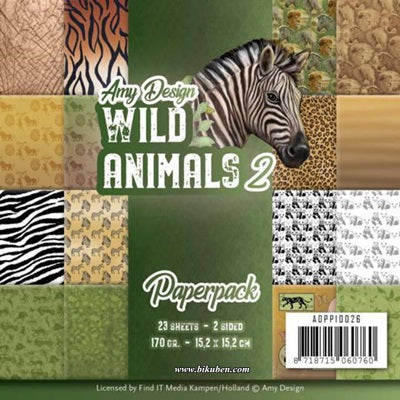 Amy Design - Wild Animals - Paper Pad  6 x 6"