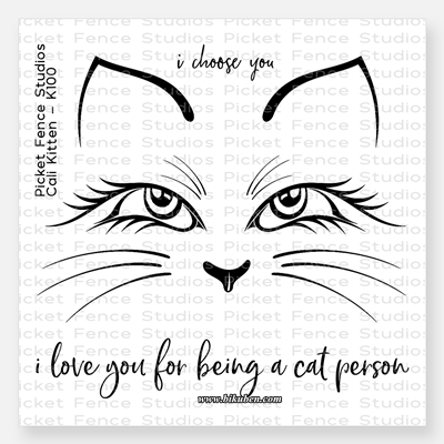 Picket Feance - Clear Stamp - Cali Kitten