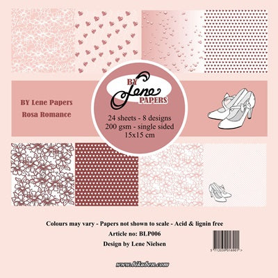 By Lene Design - Rosa Romance  - 6 x 6" Paper Pad