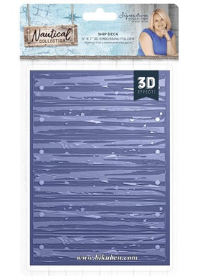 Signature Collection by Sara Davis - 3 D Embossing Folder - Ship Deck