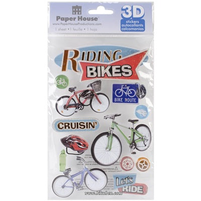 Paper House - 3D sticker - Ride Bikes