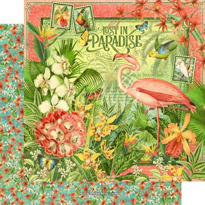 Grapich 45- Lost in Paradise - Paradise  12 x 12"