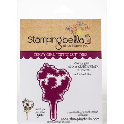 Stamping Bella - Dies - Curvy Girl with a heart wreath