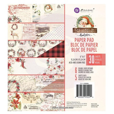 Prima - Christmas in the Country - Paper Pad  -  6 x 6"