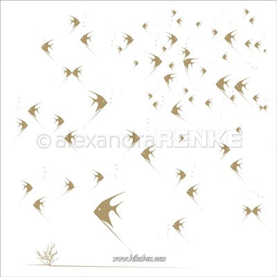 Alexandra Renke - Fishbowl Gold    12x12"