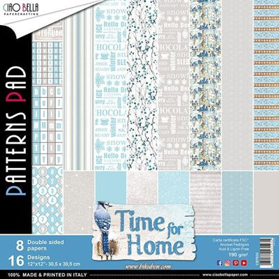 Ciao Bella - Time for home - Patterns Paper Pad   12 x 12"