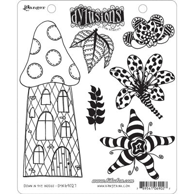 Dylusions - Cling Stamps - Down in the woods