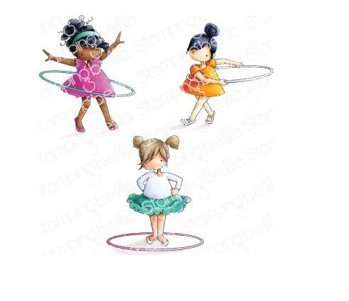 Stamping Bella - Cling Mounted Stamp - Tiny Townie - Hula Hoopers