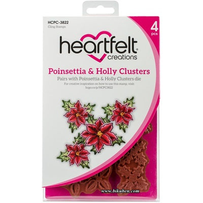 Heartfelt Creations - Cling Stamps - Poinsettia & Holly Clusters