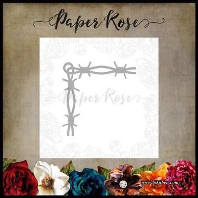 Paper Rose - Dies - Barbed Wire, chunky corner