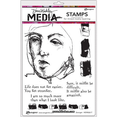 Dina Wakley Media - Stamps - Stronger