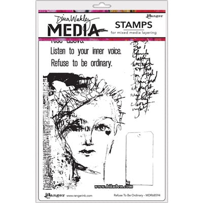 Dina Wakley Media - Stamps - Refuse to be ordinary