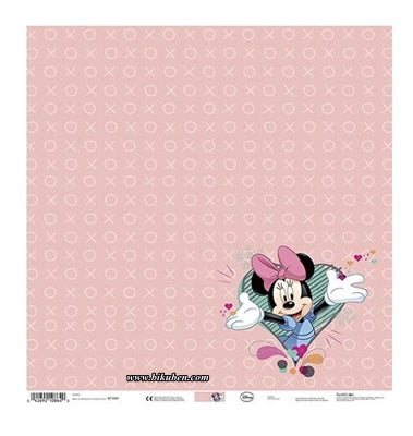 Disney: Minnie Pink Heart - Paper     12 x 12"