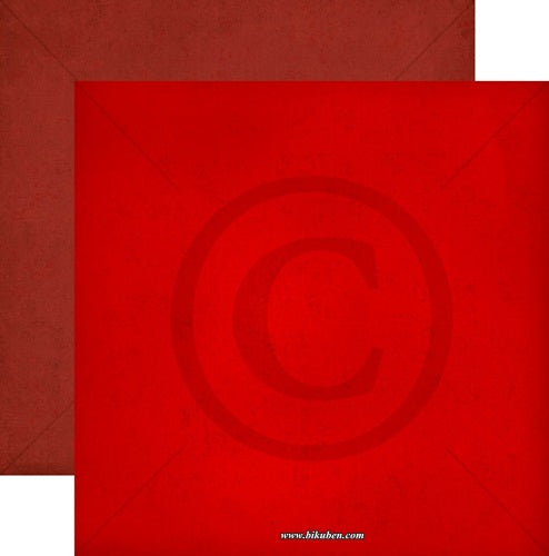 Papirdesign - Julenatt - Rød -  12 x 12"