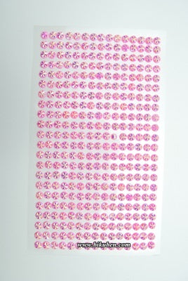 Kort & Godt - Diamant Stickers - Rosa -  5mm